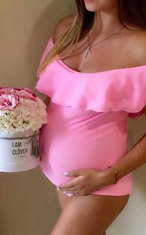 Розовый боди для беременных прокат киев