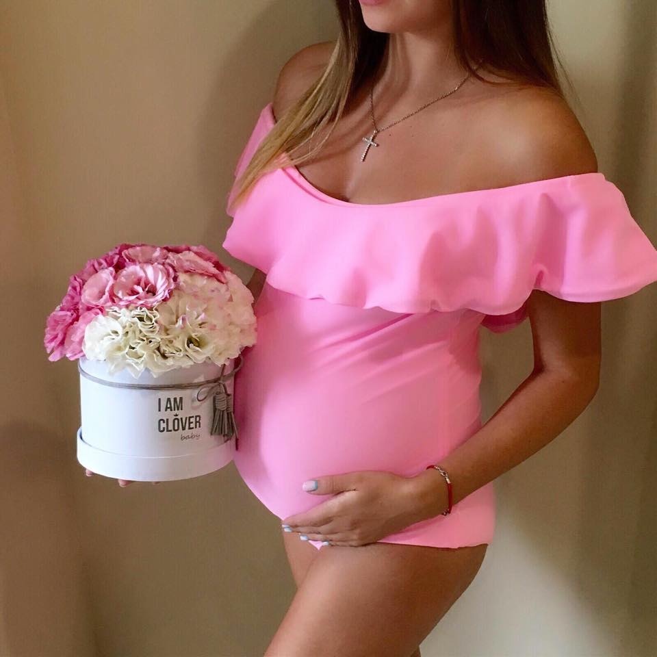 Розовый боди для беременных прокат киев