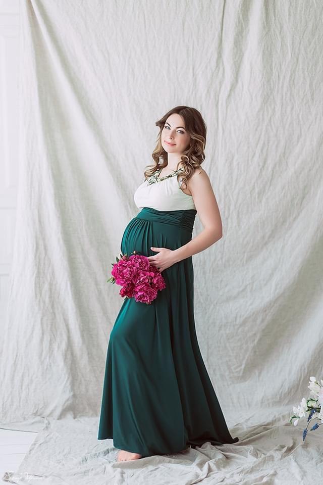 Платье в пол для беременных на фотосессию