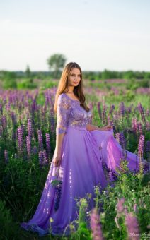 фиолетовое платье для фотосессии