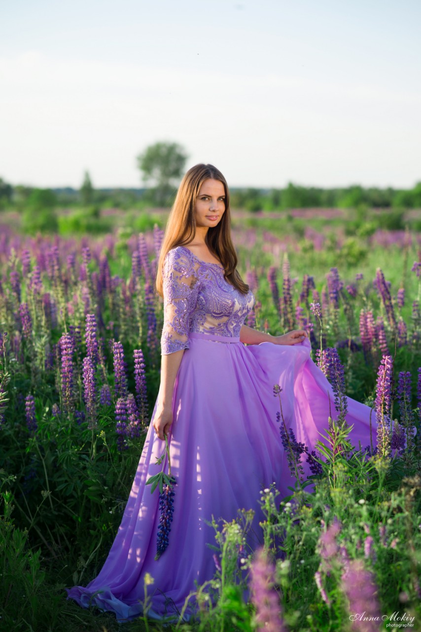 фиолетовое платье для фотосессии