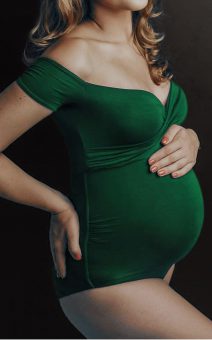 боди для беременных зеленый