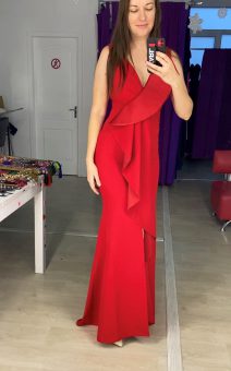 Красное элегантное платье в пол киев купить прокат