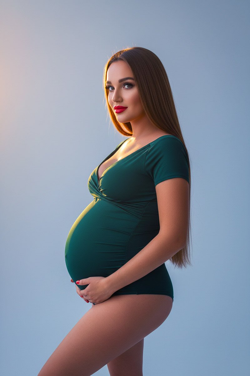 зелений боді для вагітних