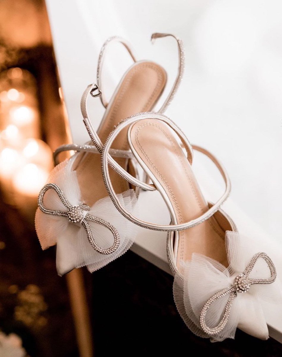 Туфлі з бантиком білі