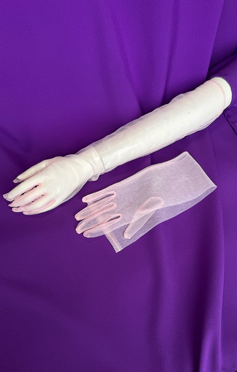 Рукавички сітка світло-рожеві