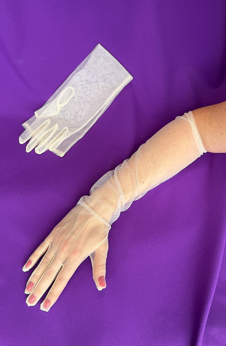 Рукавички бежеві прозорі в оренду