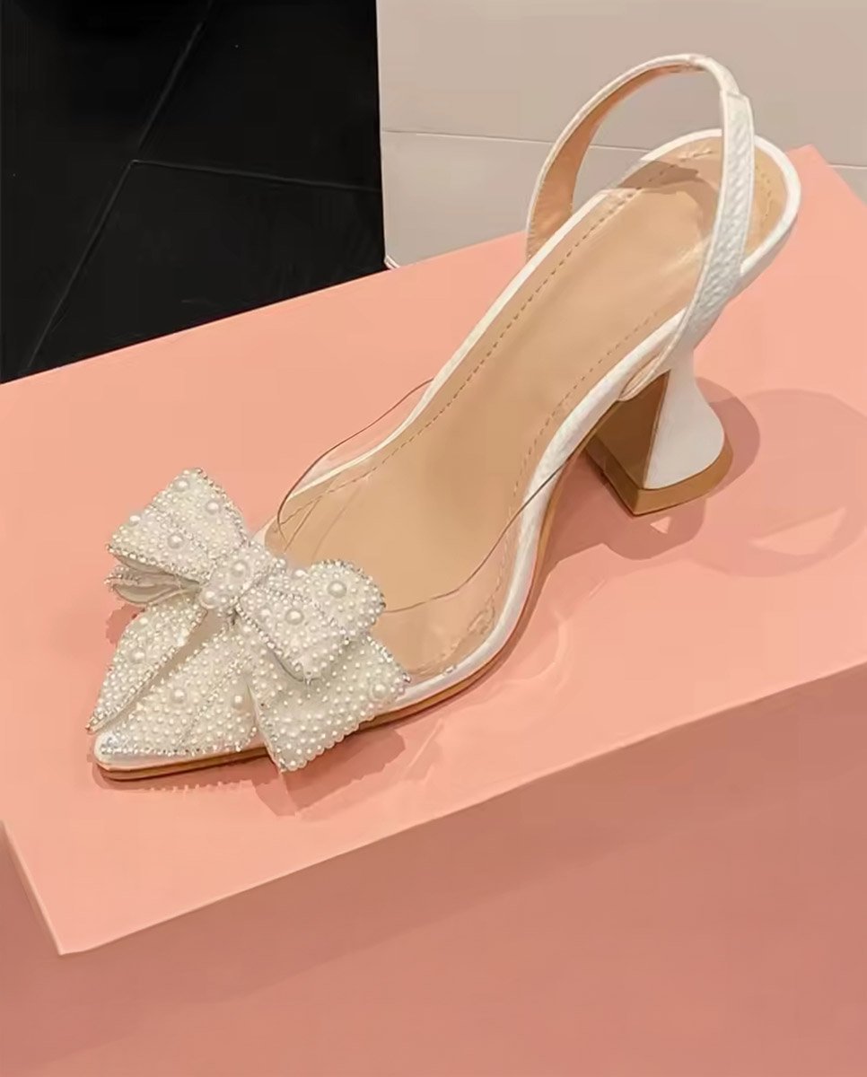 Туфлі бантик із намистин