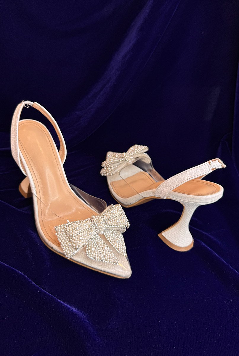 Туфлі бантик із намистин