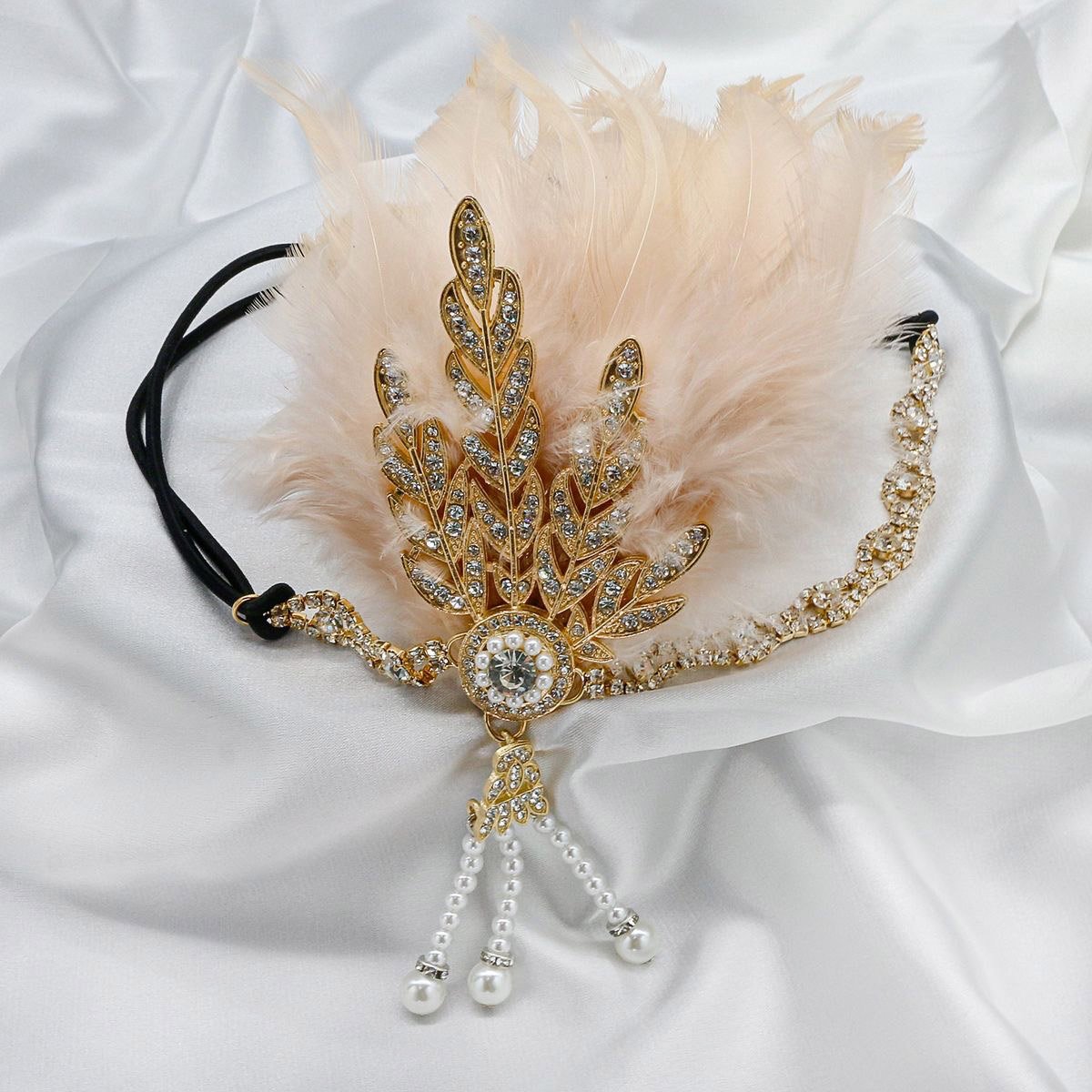 Повʼязка на голову з пірʼя в стилі Великий Гетсбі