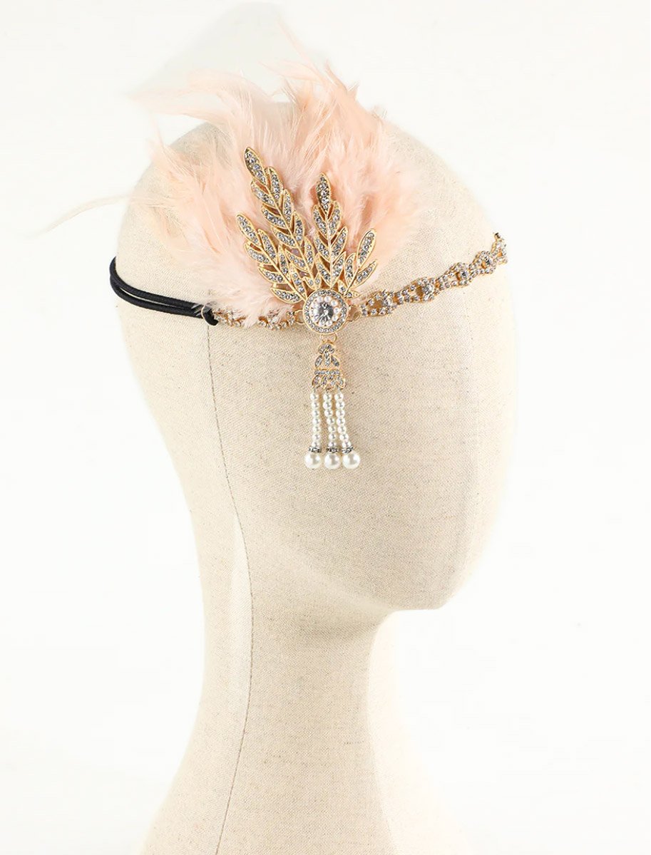 Повʼязка на голову з пірʼя в стилі Великий Гетсбі