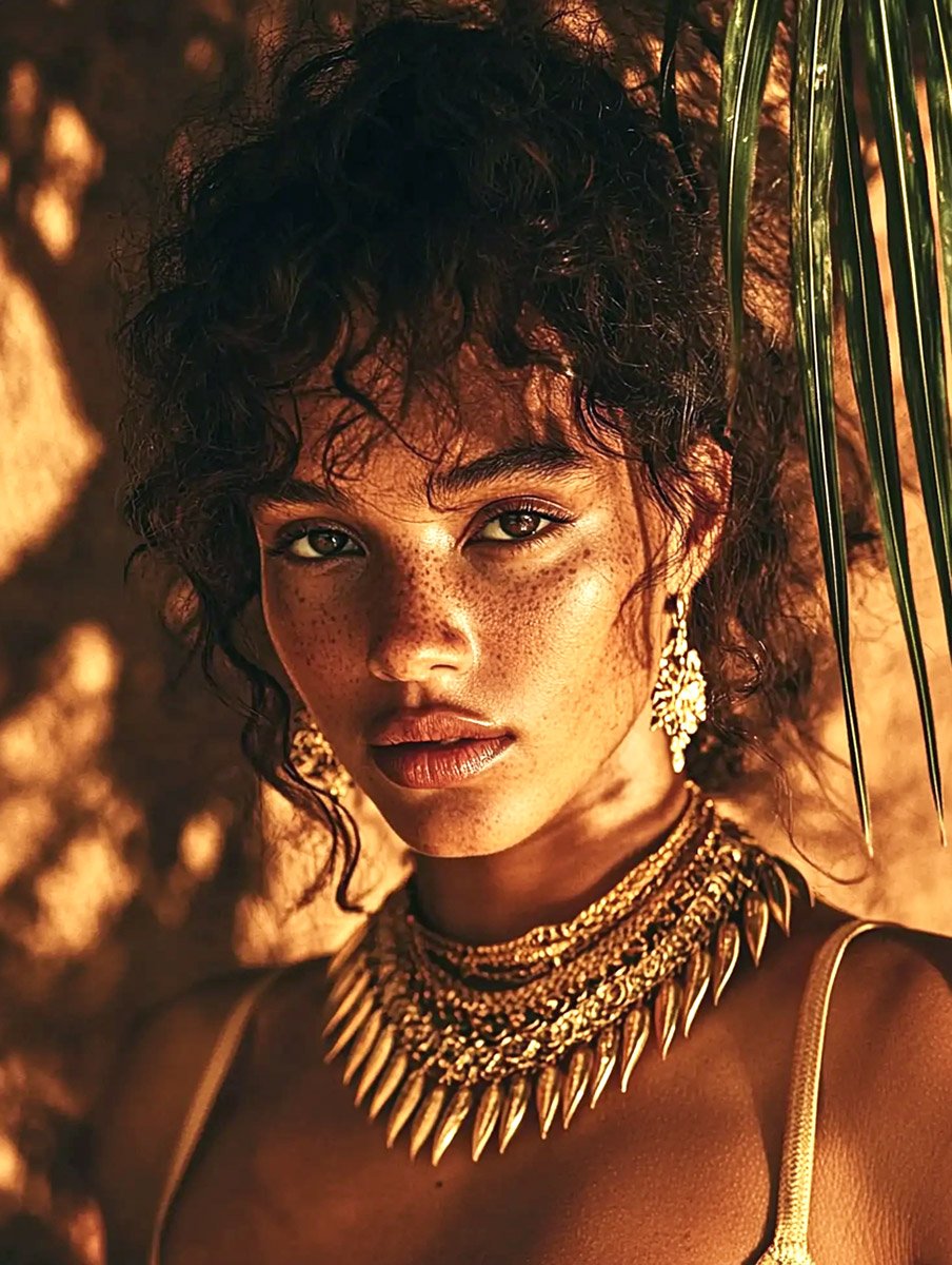 Золоте етно кольє