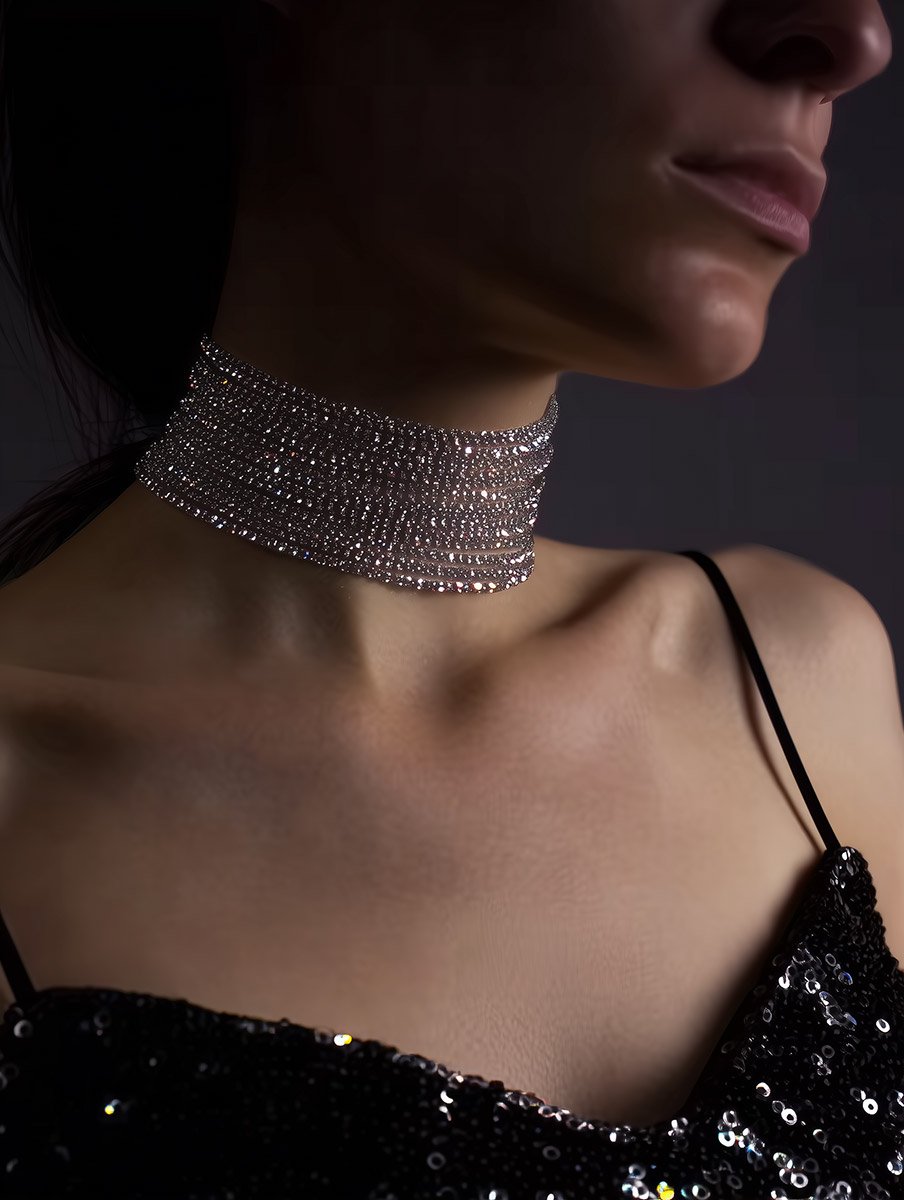 Чокер нитки із страз