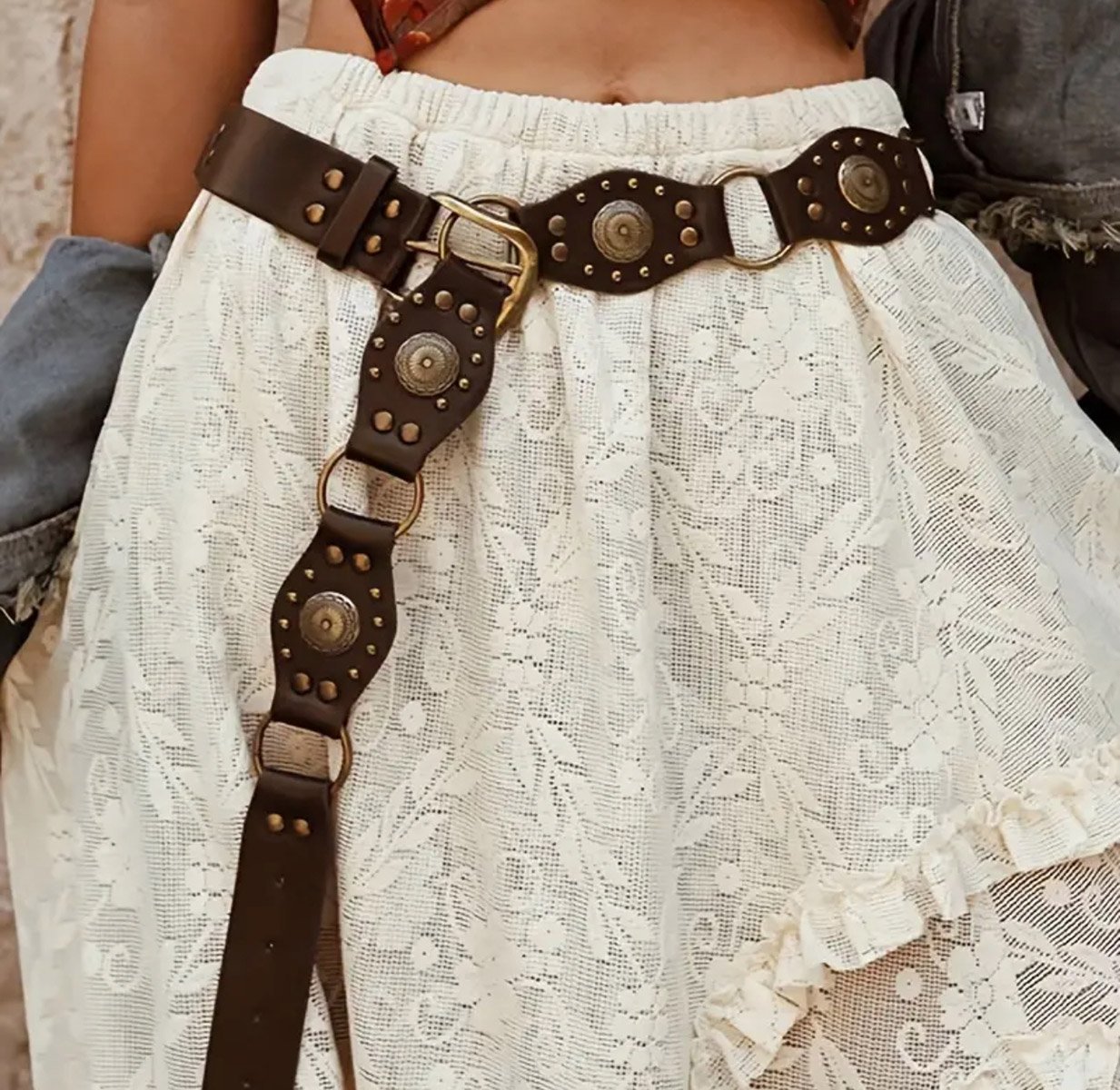 Ремінь коричневий ковбойський