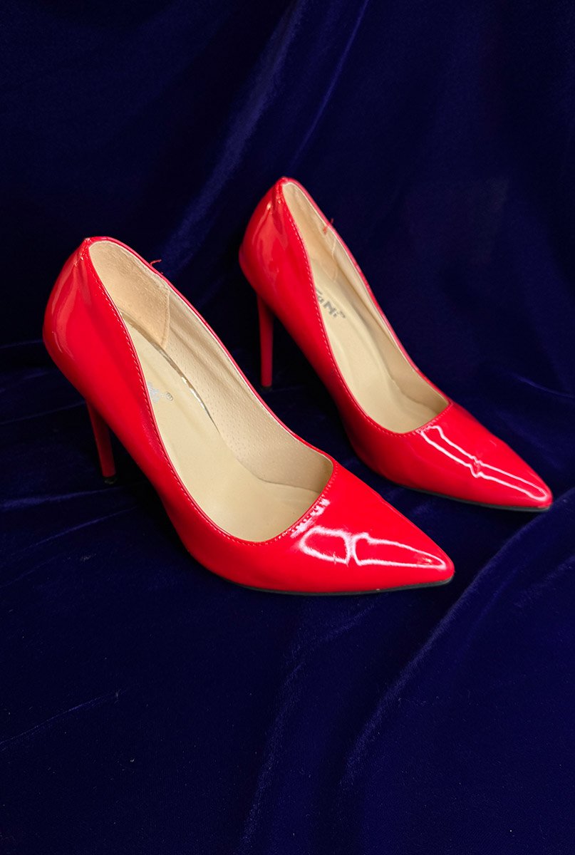 Лодочки червоні лакові