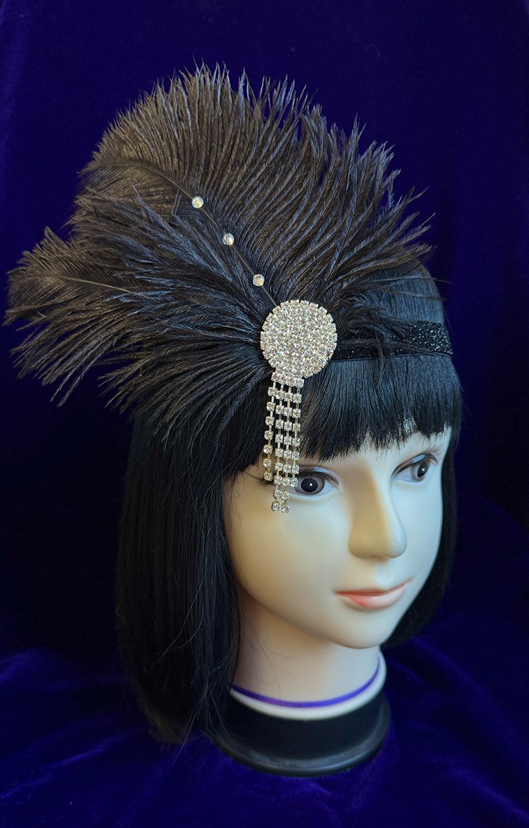 Повʼязка з пірʼям в стилі Великого Гетсбі