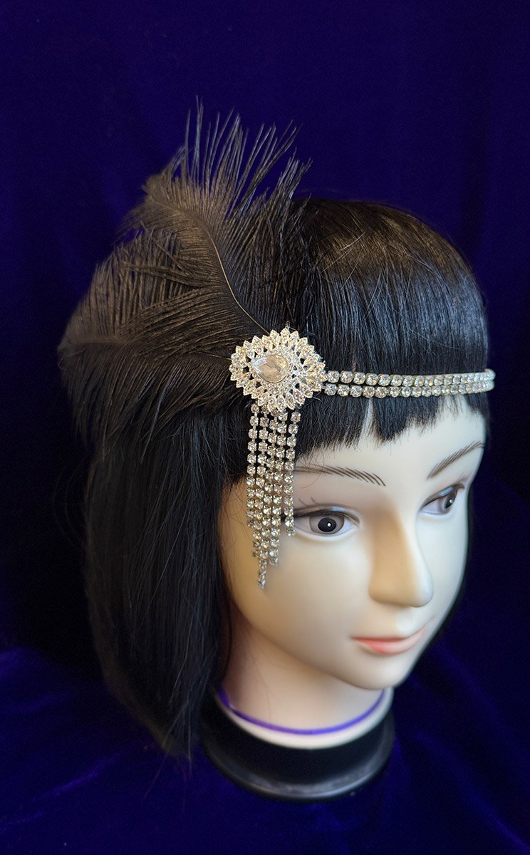 Повʼязка з пірʼям в стилі Гетсбі