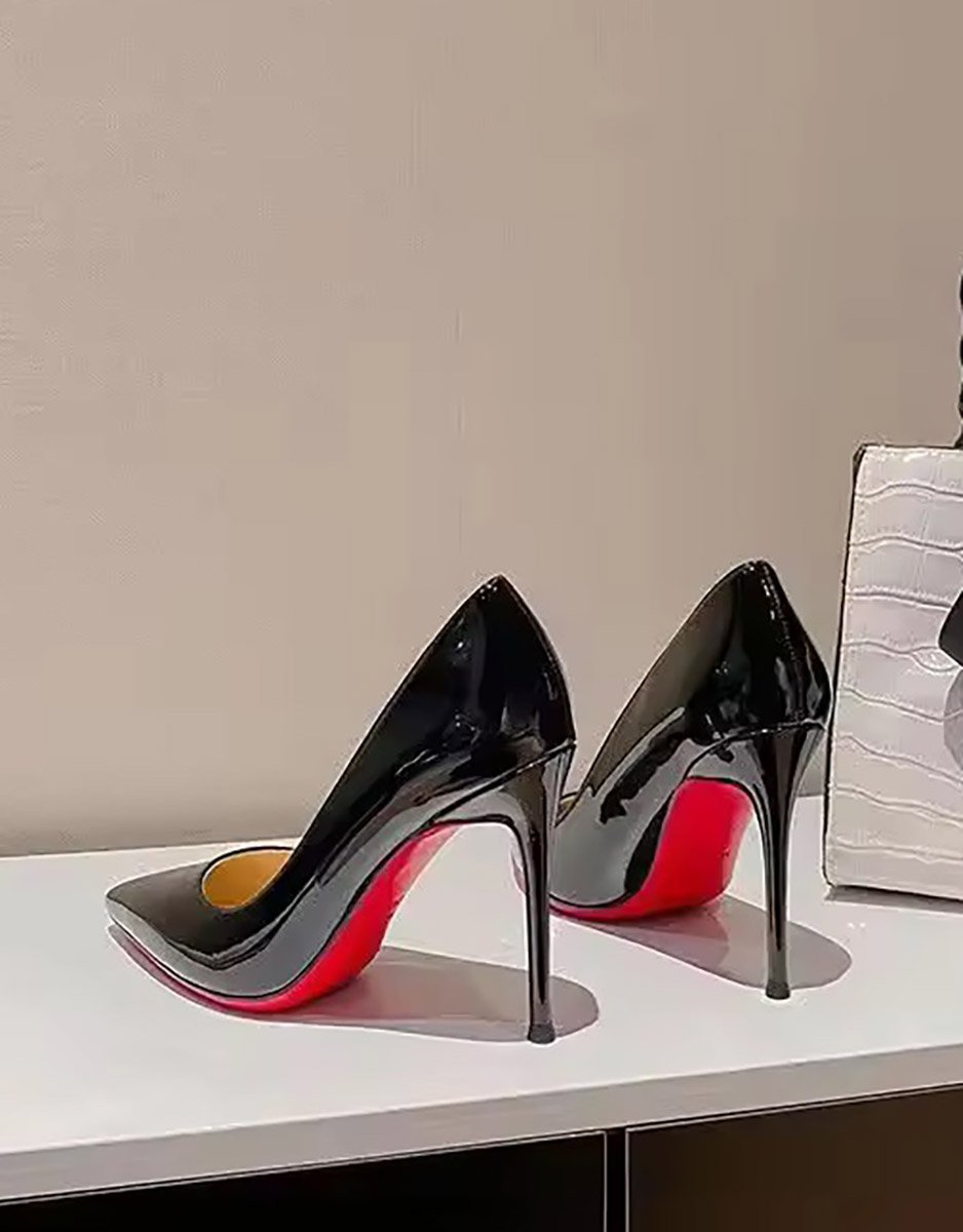 Туфлі чорні лак каблук 12 см