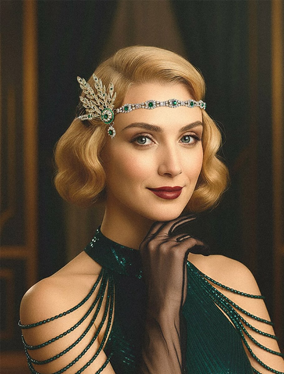 Повʼязка Гетсбі зелена