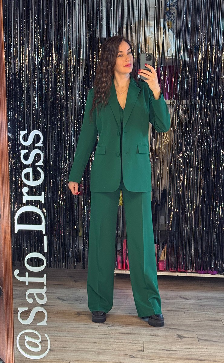 Костюм жіночий діловий зелений