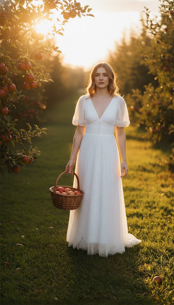 біла сукня бохо з рукавами