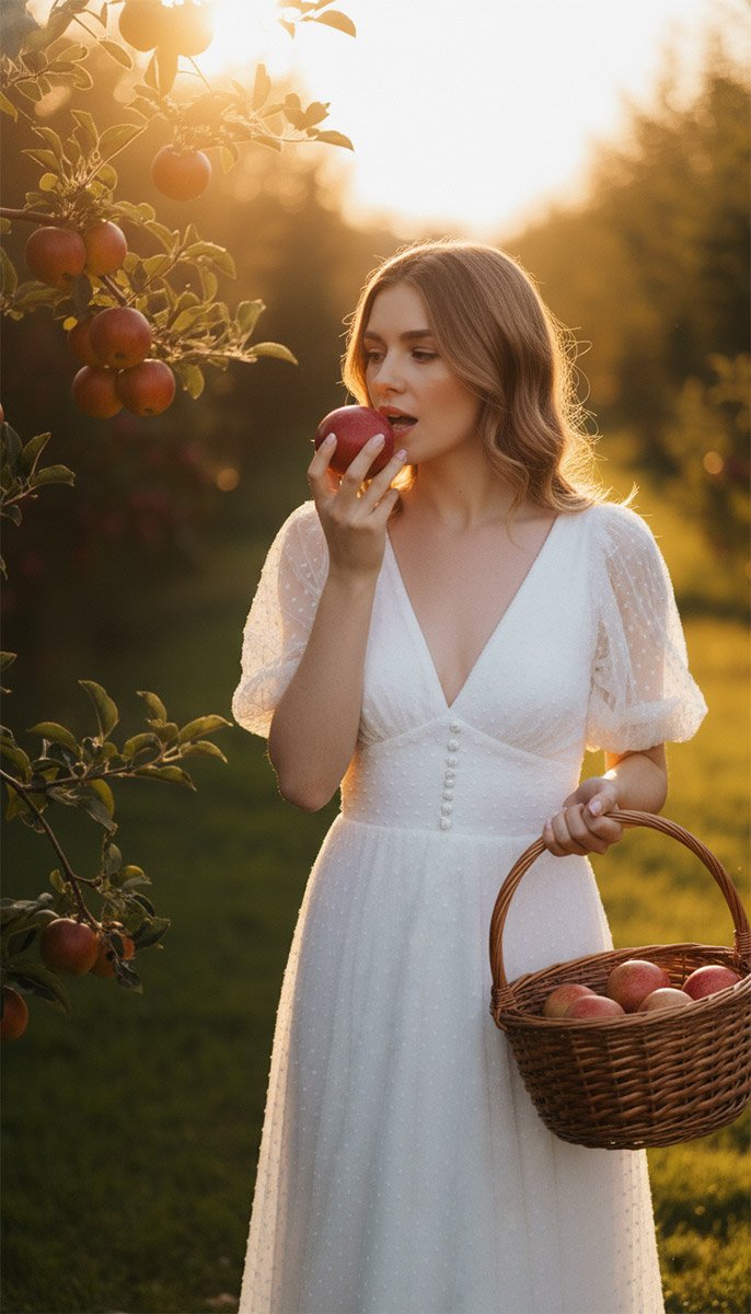 біла сукня бохо з рукавами